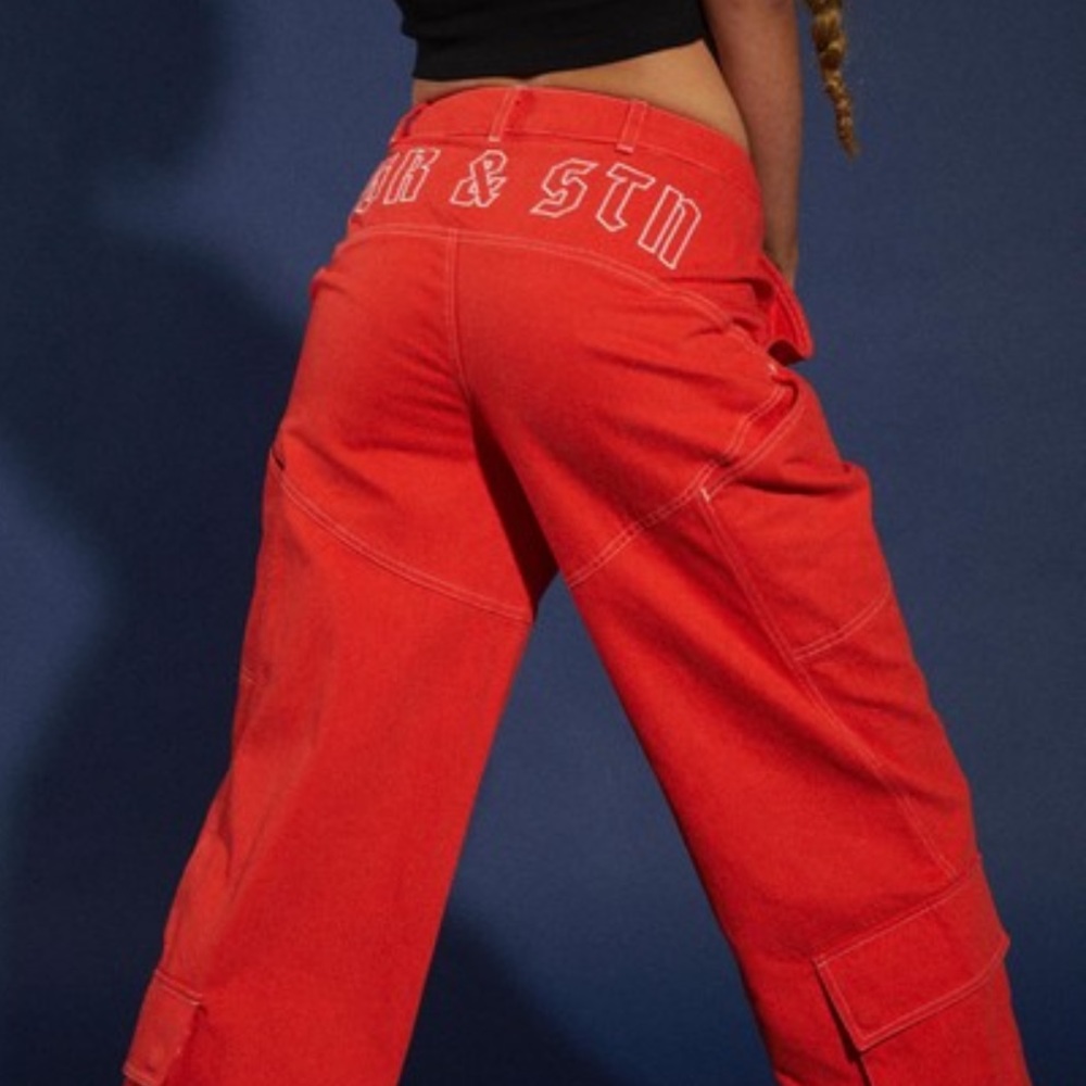 Jagger and stone red low wasted pants